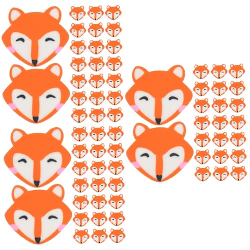 NUOBESTY 3 Sätze Kleiner Fuchs-radiergummi Null Rosa Radiergummi Mini Niedlicher Fuchseraser Stiftezubehör Fuchseraser Puzzlematte Puzzlekleber Füchse Radiergummis Orange 50 Stück * 3 von NUOBESTY