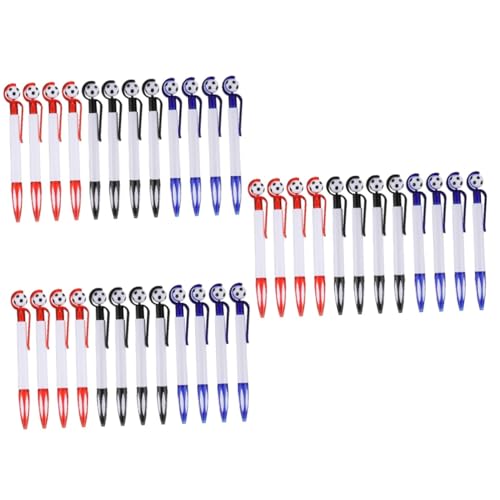 NUOBESTY 3 Sätze Kugelschreiber Ballpoint Pen Fußball Party Fußballstift Fußball-pappteller Und Servietten Punktfußball Fußball-dekorstifte Fußball-partygeschenke Plastik 18 Stück * 3 von NUOBESTY