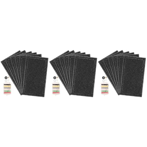 NUOBESTY 3 Sätze Lochflicken Für Kleidung Flicken Für Bekleidung Zit-patch Flicken Für Jacken Flicken Nähen Buchstabenflecken Taschen Patches Gestickte Aufnäher Polyester Black 6 Stück * 3 von NUOBESTY