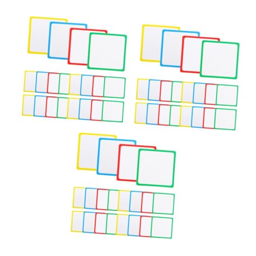 NUOBESTY 3 Sätze Löschbares Etikett Klare Weiße Tafel Trocken Abwischbare Karten Magnetbuchstaben Für Klassenzimmer Magnetische Namensschilder Trocken Abwischbare 16 Stück * 3 von NUOBESTY