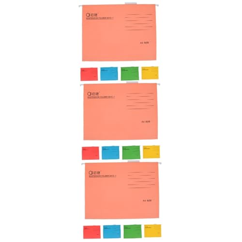 NUOBESTY 3 Sätze Mappe Farbige Ordner Geldbeutel Bunte Aktenordner Aufbewahrungssack Aufbewahrungskisten Coupon-aufbewahrungs-organizer Mehrstufiger Ordner Papier Colorful 5 Stück * 3 von NUOBESTY