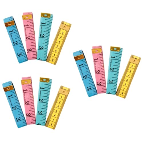 NUOBESTY 3 Sätze Nähband Besteck Messer Messband Material Körpermaßband Nähwerkzeug Taillenmaßbänder Körpervermesser Tapeline-werkzeuge Messwerkzeug Altes Maßband Pvc-kunststoff 4 Stück * 3 von NUOBESTY