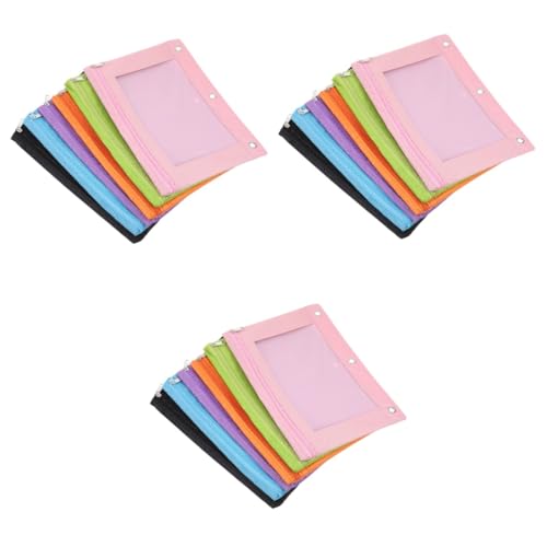 NUOBESTY 3 Sätze Papiertüte Mit Reiß Verschluss Stifthalter Spannverschluss Aufbewahrungsbeutel Schnellhefter Organizer Handtasche Federmäppchen Oxford-stoff 6 Stück * 3 von NUOBESTY