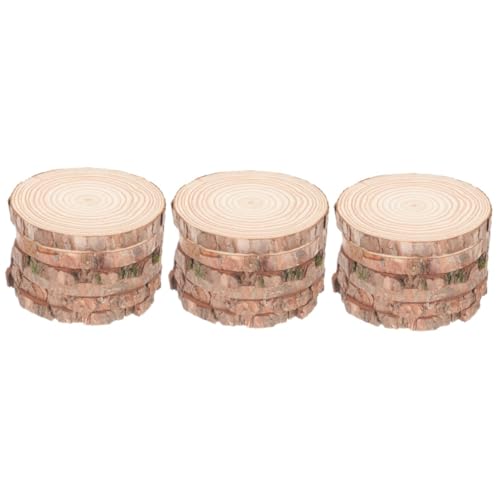 NUOBESTY 3 Sätze Runde Holzscheiben Wald Stammscheiben Zum Basteln Bastelbedarf Kreis Mittelstücke Naturholz Home Decor Bastelzubehör Aus Holz Holzscheiben Zum Basteln Hölzern 6 Stück * 3 von NUOBESTY