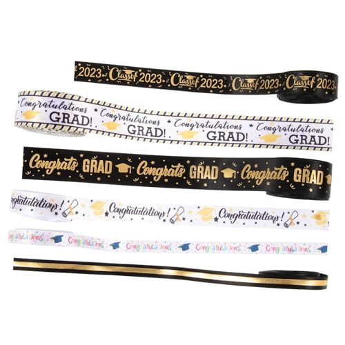 NUOBESTY 3 Sätze Schleife Girlande Perlen Verpackungsband Kuchen Haarbänder Funkeln Sackleinen Hochzeitsband Partydekorationen Bulk-band Stoff Strass Partygeschenke Polyester 6 Rollen * 3 von NUOBESTY