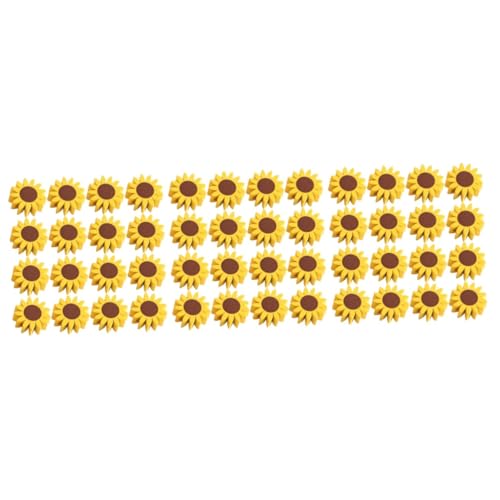 NUOBESTY 3 Sätze Sonnenblumen-holzperlen Handystativ Perlenkette Loser Perlenanhänger Basteln Sie Lose Anhänger Bastelset Schmuck Handwerk Perlen Diy Schmuck Lose Perlen Yellow 50 Stück * 3 von NUOBESTY