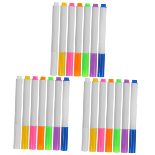 NUOBESTY 3 Sätze Textmarker Schreibkladde Whiteboard Stifte Kreide Gel Federmäppchen Praktische Markierungsstifte Trocken Abwischbare Marker Zum Schreiben Plastik 7 Stück * 3 von NUOBESTY