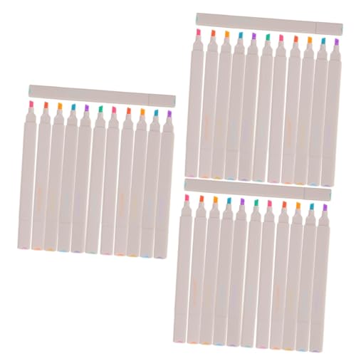 NUOBESTY 3 Sätze Textmarker Schreibutensilien Schreibkladde Weicher Stift Mit Keilspitze Scrapbook-marker Lesezeichen Sammelalbum Täglichen Bedarf Schulmarkierungsstift Plastik 12 Stück * 3 von NUOBESTY