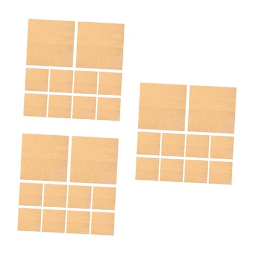 NUOBESTY 3 Sätze Tonpapier Sandwich-wrap Pergamentpapier Zum Backen Kraftpapier Ölabsorbierende Pads Schwarzer Plakatkarton Braunes Pergamentpapier Zellstoff Beige 20 Stück * 3 von NUOBESTY