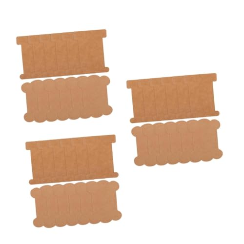 NUOBESTY 3 Sätze Wickelplatte Mini-dekoration Stickspule Diy-bastelwerkzeuge Handwerk Zubehör Stickgarn Aufwickeln Fadenhalter Aus Papierkarten Kraftpapier Chocolate 80 Stück * 3 von NUOBESTY