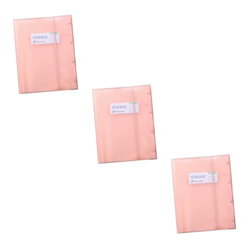 NUOBESTY 3 Stk Mappe schreibtafel buchstabentafel ordnee folders die organizer Aktenhalter Speicherdateiordner Dokumentenordner Aktentasche Aktenordner Taschen-Ordner-Organizer Plastik Rosa von NUOBESTY