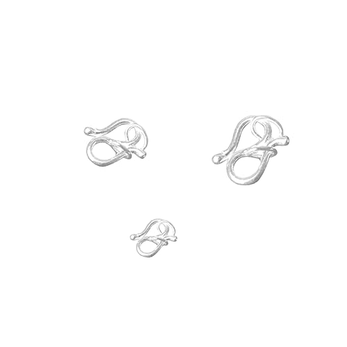 NUOBESTY 3 Stk Schnalle Zur Schmuckherstellung Silberne Creolen Schmuck Umschalten Halskette Aus Sterlingsilber Silberne Ohrringe Silberkette Ohrringe Aus Sterlingsilber Verschlüsse Silver von NUOBESTY