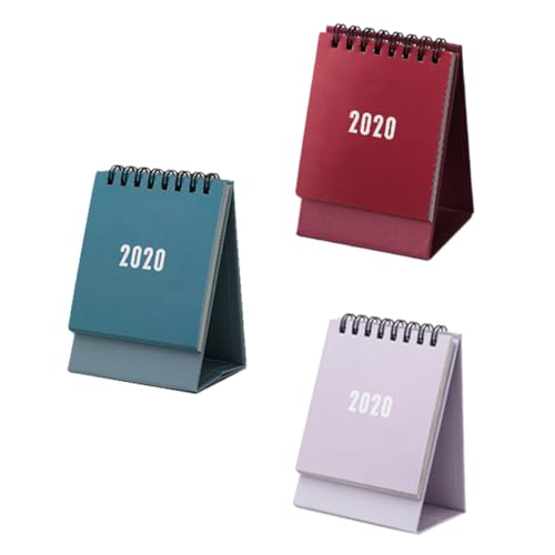 NUOBESTY 3 Stück 2020 Tischkalender 2020 Staffelei-Flip-Kalender Desktop-Kalender 2020 büro dekoration office decoration kalendarium Mini-Tischkalender Kalender im einfachen Stil für 2020 von NUOBESTY