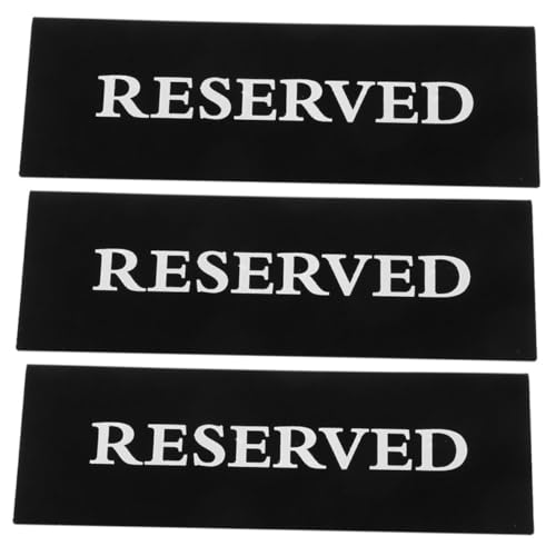 NUOBESTY 3 Stück Reservierter Tischschild Für Hochzeitstisch, V-förmiges Acryl-reservierungsschild Für Tische, Schwarzes Tischreservierungsschild Für Restaurants, von NUOBESTY