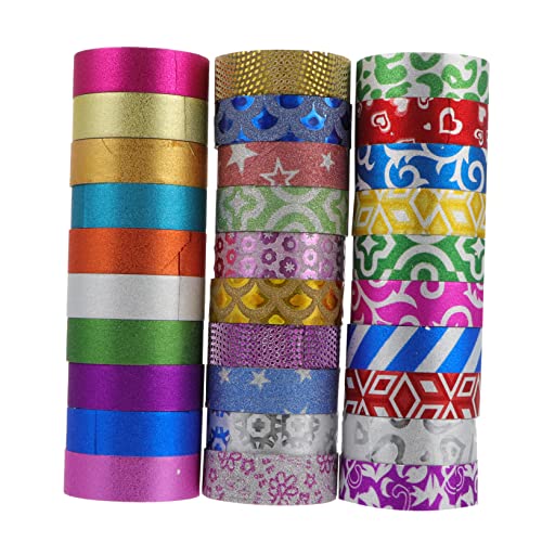 NUOBESTY 30 Stück Blumen Washi Tape Set Dekoratives Klebeband Für Scrapbooking Aquarell Projekte Und Buntes Masking Tape Mit Verschiedenen Designs Für Kreative Bastelideen von NUOBESTY