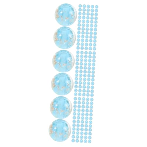 NUOBESTY 300 Stk bastelzeug glasmalerei Glasperlen-Set Perlenarmband Schmuckherstellungskomponenten beads Armband Perlenmaterial Perlen zur Herstellung von Armbändern Armbandperlen Sky-blue von NUOBESTY