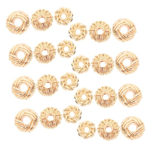 NUOBESTY 300st Perlenschmuck Anhänger Zum Basteln Machen Sie Ein Halsketten-set Bausatz Für Armbänder Aus Tonperlen Kreativ Herstellung Perlen-kits Bausatz Tonperlen Zinklegierung Golden von NUOBESTY