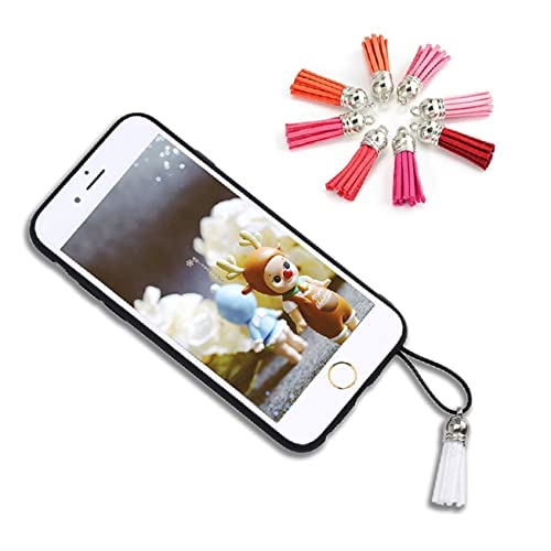 NUOBESTY 35 Stück 4 Cm Wildleder Quaste Schlüsselanhänger für Schmuckherstellung Charms Handy Zubehör Zubehör von NUOBESTY