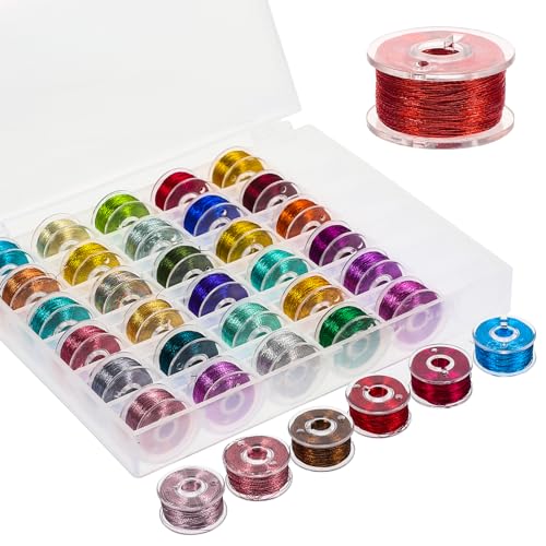 NUOBESTY 36 Rollen Stickgarn Nähen Fäden Kreuzstich-Set Stickerei-Kits Stickfaden Nähzubehör Nähgarn für zu Hause DIY Nähset Nähgarn zum Selbermachen Naehstiche bunter Nähfaden Polyester von NUOBESTY