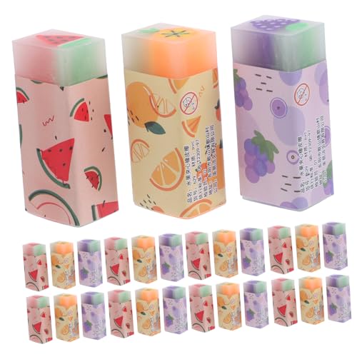 NUOBESTY 36St Radiergummi erasers for für radirgummie adventsgeschenke gummimanschette süßes stationäres Mini-Obst-Radierer süße Schulsachen Mini-Radierer von NUOBESTY