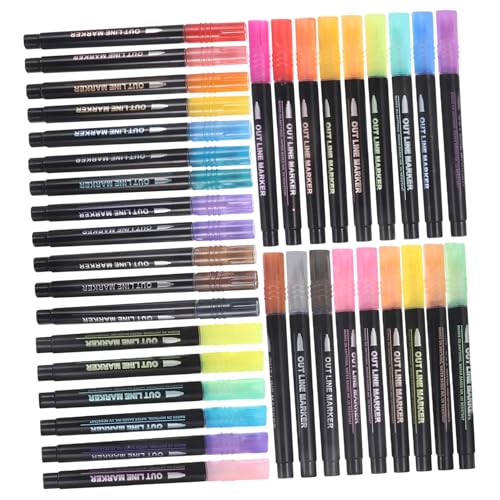 NUOBESTY 36st Stift Glitzermarker Färbemarker Fluoreszierender Textmarker Pastell-textmarker Schulbedarf Farbmarker Diy Liefert Bulk-marker Schicke Marker Markierungen Masse Acryl von NUOBESTY