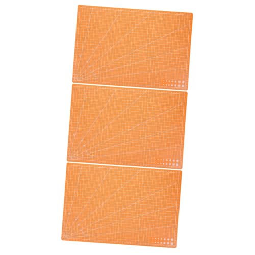 NUOBESTY 3St Doppelseitige Schneideunterlage klappbarer Schreibtisch Schneidebrett zum Basteln Schneidematten Handwerksmatte Kunsthandwerkmatte Schneidebrett gravieren Schneidepads Orange von NUOBESTY