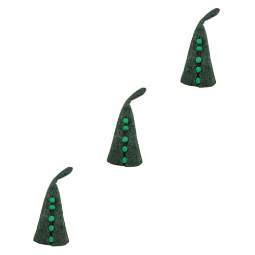 NUOBESTY 3St Erbsenhut Kronenhut für Halloween-Hut für Halloween-Zauberhut Piratenhut Kostümzubehör Kostümhut Cosplay-Zaubererhut Halloween-Zaubererhut gefühlt Olive Green von NUOBESTY