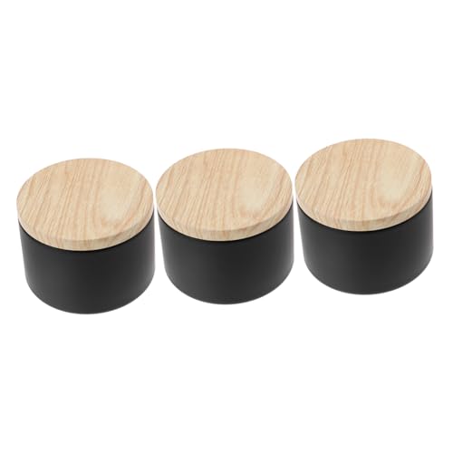 NUOBESTY 3St Kerzenglas Lichter Kanister für Kaffee, Tee, Tee- -Kaffee-Dosen storage boxes aufbwahrungs-box DIY kerzendose Aufbewahrungsbehälter für Kerzen Eisen Black von NUOBESTY