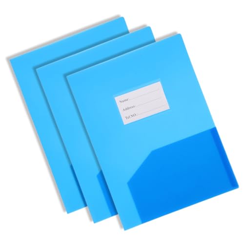 NUOBESTY 3St Office-Dateiordner Ordner mit mehreren Taschen Aktenordner mit Taschen Schreibtisch-Organizer besprechungsmappe storage shelves Papiere Ordner Organizer für Bürodokumente Blue von NUOBESTY