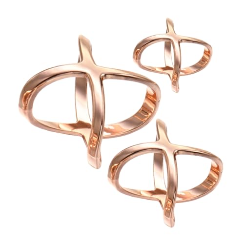 NUOBESTY 3St Schalring Schal-Clip Kleiderring Schalschnallendekore Schal-Ring-Clip Kleidungsringdekor Schalhalter für Damen Schal Ringe Schal Ringschnalle Schal rutscht Legierung Rose Gold von NUOBESTY