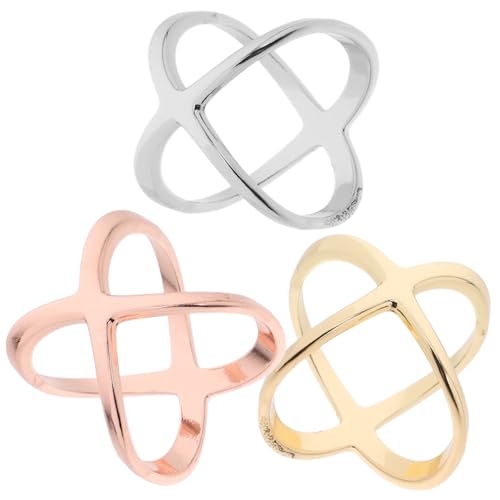 NUOBESTY 3St Schalschnalle Tuchhalter Schalclip Ringe Schal-Clips Schalring für Damen Schal rutscht Schal Krawattenschnalle Kleiderring Schal-Schnallenring Cardigan-Ring Legierung von NUOBESTY