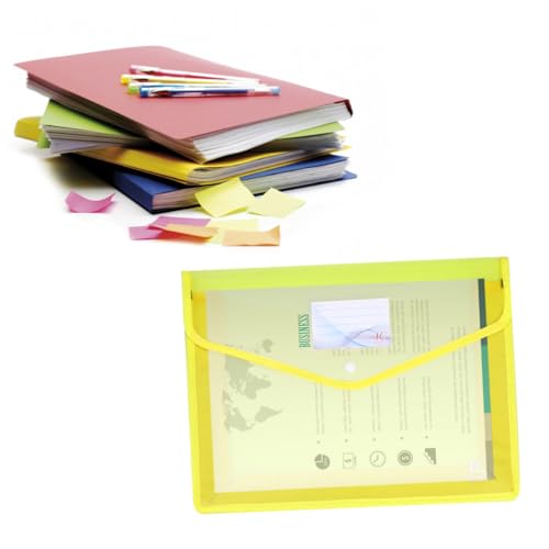 NUOBESTY 3St Wasserdichte Aktentasche Aktenhalter im Büro Dokumentenordner Ordner Papierordner storage bag dokumentenmappe briefumschläge Button Office-Dateiordner PVC von NUOBESTY