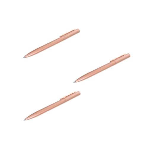 NUOBESTY 3St rotierender Stift schwarze kugelschreiber metall kugelschreiber Tintenstift mit Stylus-Spitze schwarze geltintenstifte Gelschreiber fürs Büro Stift Aluminium Rose Gold von NUOBESTY