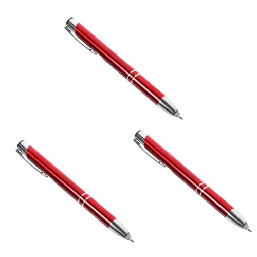 NUOBESTY 3st Beleuchteter Kugelschreiber Tragbarer Schreibstift Kugelschreiber Schreiben Stift Mit Beleuchteter Spitze Led-metallstifte Taschenlampenstift Zeichenstifte Tinte Rot von NUOBESTY