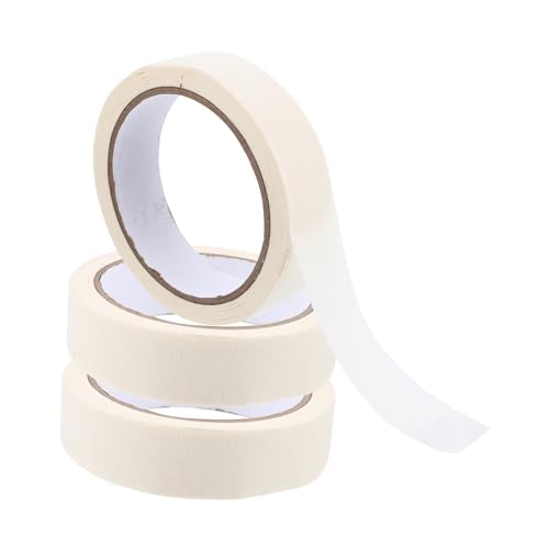 NUOBESTY 3st Malerband Farbige Etiketten Weißes Abdeckband Selbstklebende Bänder Multi-washi-tape Dekoratives Bastelband Einfach Abziehbare Etiketten Klebebänder Geschenkband Papier Beige von NUOBESTY