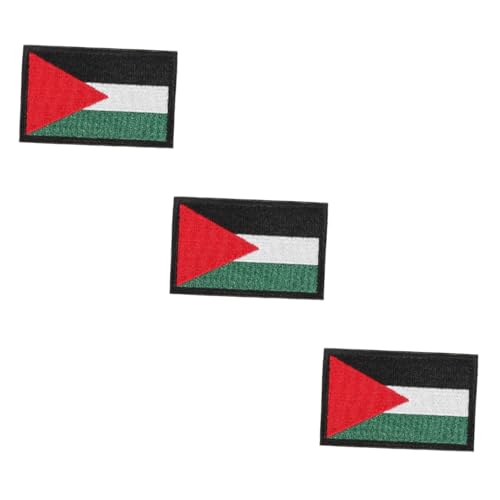 NUOBESTY 3st Palästinensische Armbinde Palästina-patch Länderflaggen-patch Palästina-flagge-applikation Palästina-abzeichen-accessoire Palästina-aufnäher Armband-abzeichen Polyester von NUOBESTY