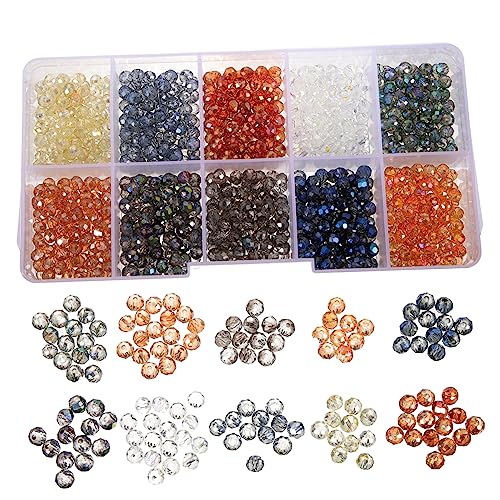 NUOBESTY 4 Boxen Glasperlen Perlen Für Die Halskettenherstellung Verschiedene Perlen Für Die Schmuckherstellung Halskettenperlen DIY Armband Perlen Armband DIY Charms Perlen von NUOBESTY
