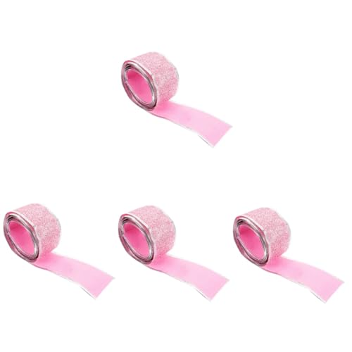 NUOBESTY 4 Rollen rosa Band prim Bögen Geld Band umwickeln Geburtstag seidenband ribbon dekoring christmas Geschenkangebot Geschenkband Paketband Stoff von NUOBESTY