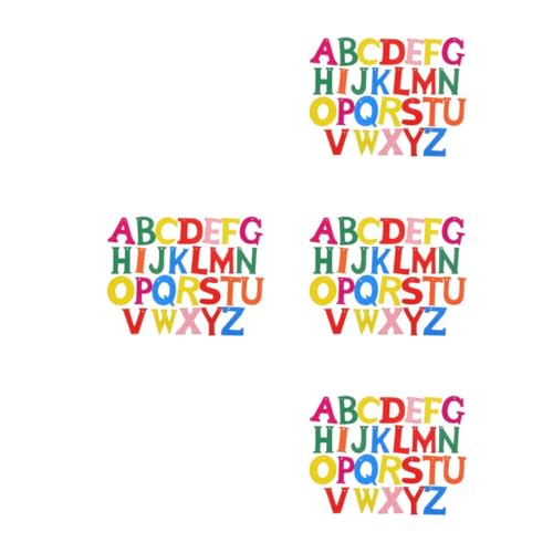 NUOBESTY 4 Sätze 4 Sätze Englisches Alphabet Holzspäne Weihnachts Holzausschnitte Holzbastel Alphabet Holzbuchstabenformen Holzausschnitte Buchstaben Kinderzimmer 200 Stück * 4 von NUOBESTY