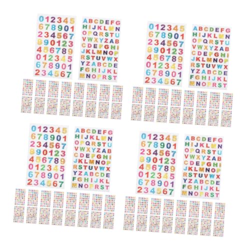 NUOBESTY 4 Sätze 4 Sets Aufkleber Glitzer Alphabet Aufkleber Glänzende Buchstaben Aufkleber Bunte Buchstaben Aufkleber Bunte Alphabet Aufkleber Folie 20 Blatt X 4 20 Blatt * 4 von NUOBESTY