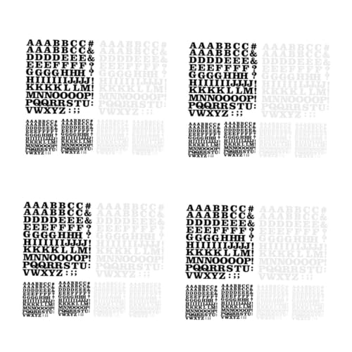 NUOBESTY 4 Sätze 4 Sets Eisen Buchstaben Aufkleber Zum Aufbügeln Buchstaben Für Kleidung Dekorative Buchstaben Aufnäher DIY Versorgung Buchstaben Applikationen 6 Blatt * 4 von NUOBESTY