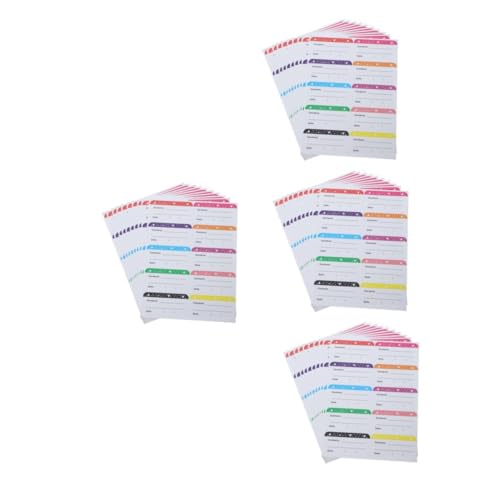 NUOBESTY 4 Sätze 4 Sets Kühlschrank Gefrierschrank Etiketten Lebensmittel Gefrierschrank Etiketten Gefrierschrank Klebeband Zum Beschriften Von Lebensmitteletiketten Für 50 Blatt*4 von NUOBESTY