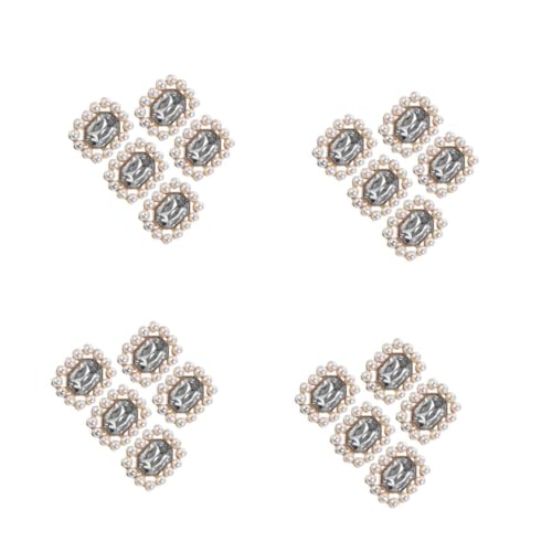 NUOBESTY 4 Sätze 4 Sets Perldiamant Schnallen Nähknöpfe Weiße Knöpfe Jackenknöpfe Perlmuttknöpfe Ausgefallene Knöpfe Für Damen Kleidungsknöpfe Für Hosen DIY 5 Stück * 4 von NUOBESTY