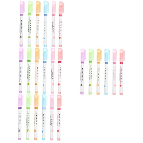 NUOBESTY 4 Sätze 4 Sets Set Rosa Textmarker Tagebuchstifte Pastell Textmarker Marker Lanyards Schulbleistifte Stifte Farbige Stifte Helle Textmarker Textmarker 6 Stück * 4 von NUOBESTY