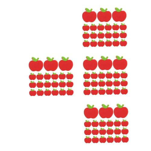 NUOBESTY 4 Sätze Apfel Radiergummi Extrem Schaumig Miniatur Cartoon Radiergummis Lustige Radiergummis Für Schüler Zähl Radiergummis Große Radiergummis Für Mini 100 Stück * 4 von NUOBESTY