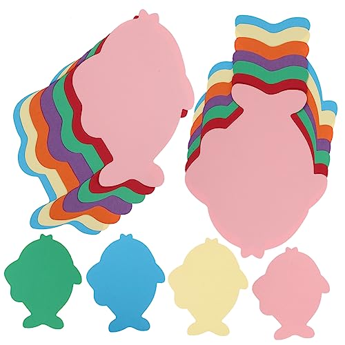 NUOBESTY 4 Sätze Bastelpapier Schneiden Basteln Für Bastelmaterial Für Cut-out Klassenzimmer Papierausschnitte Fischausschnitte Aus Papier Diy-papierausschnitte 35 Stück * 4 von NUOBESTY