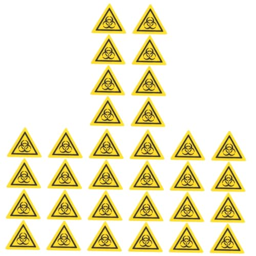 NUOBESTY 4 Sätze Biosicherheitszeichen Alarm Punkt Pole Biologische Gefahr Biologische Sicherheitskennzeichnung Warnzeichen Für Biologische Risiken Biologische Warnaufkleber Stk 8 Stück * 4 von NUOBESTY