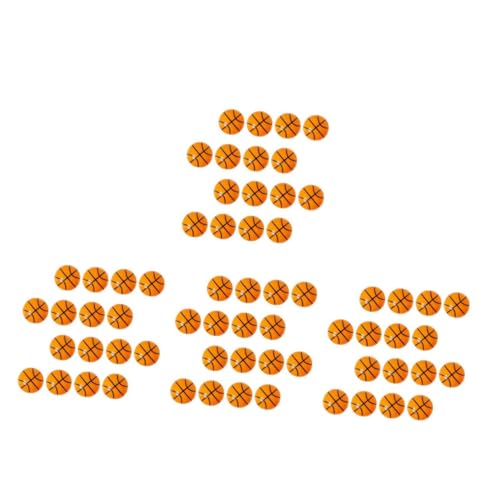 NUOBESTY 4 Sätze Bleistiftspitzer Korb Produkt Basketball-bleistifte Automatisch Buntstifte Für Basketball-partygeschenke Buntstifte Anspitzer Orange Plastik 16 Stück * 4 von NUOBESTY