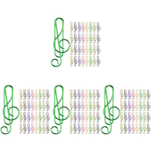 NUOBESTY 4 Sätze Büroklammer Beachten Büroklammern in Verschiedenen Größen Kreuz Büroklammern Farbige Büroklammern Musiknoten Büroklammern Büroklammer Aus Metall Schulbedarf 85 Stück * 4 von NUOBESTY