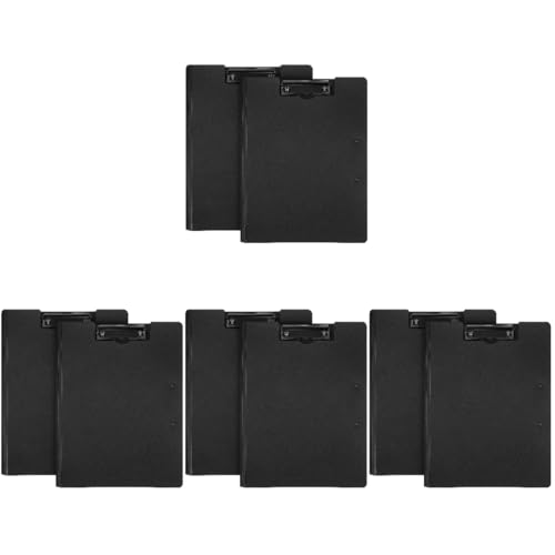 NUOBESTY 4 Sätze Doppelter Ordner Zwischenablage Klemmbrett Mit Speicher Klemmbretter Klemmbrett Mit Stauraum Heavy Duty Büro-klemmbrett Taschen-klemmbrett Clips Black Plastik 2 Stück * 4 von NUOBESTY